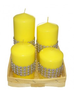 Świeca Kpl. Walec fi 70 Dekor