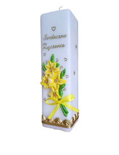 Świeca Kwadrat h 225 dek. 2