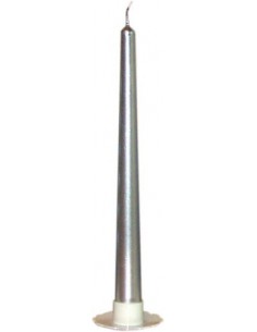 Świeca stożek metalik