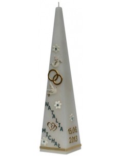 Świeca Piramida śr. Ślub.